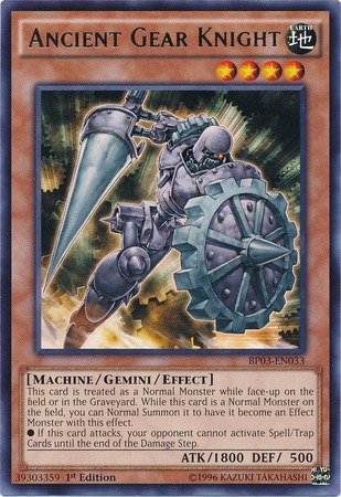 Amazon.com: YU-GI-OH! - Ancient Gear Knight (BP03-EN033) - Battle Pack 3:  Monster League - 1st Edition