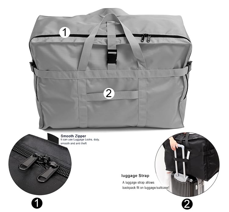 Travel Duffle Bag,Large Storage Bags,Foldable Weekender Bag,Overnight bag,Heavy Duty Travel Bag,Reinforced Carry Straps Gmy Dance Bag for Men And Women Camping,Moving,Hospital4
