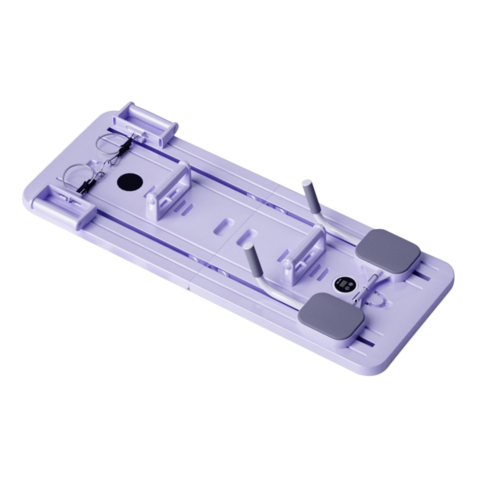 UYSELA Pilates Reformer Set, Pilates Reformer Macchina per la Casa con Timer, Pilates Riformer Board Multifunzione per Esercizi Domestici, Salvaspazio Esercizio Board,Lila