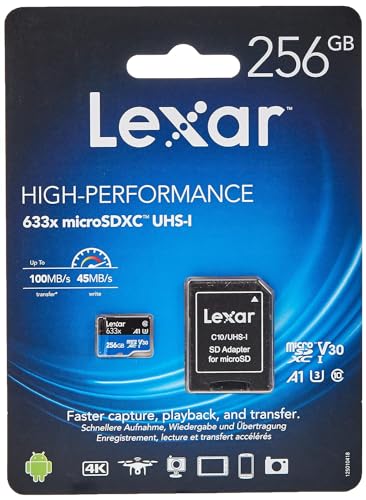 LEXAR 633 x mémoire Flash 256 Go MicroSDXC Classe 10 UHS-I