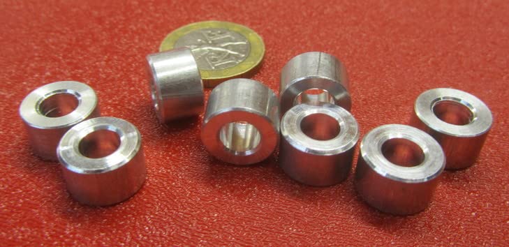 Aluminum Spacer, Unthreaded, 1/4" Screw Size x .500" OD x .252" ID x .312" Length, 10 Pcs.