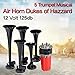 DriSentri 5pcs 125dB Black Trumpet Musical Dixie Car Duke of Hazzard with Compressor 12V Car Air Horn