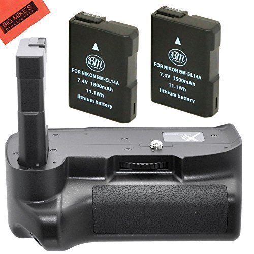 Battery Grip Kit for Nikon D3100 D3200 D3300 Digital SLR Camera Includes Qty