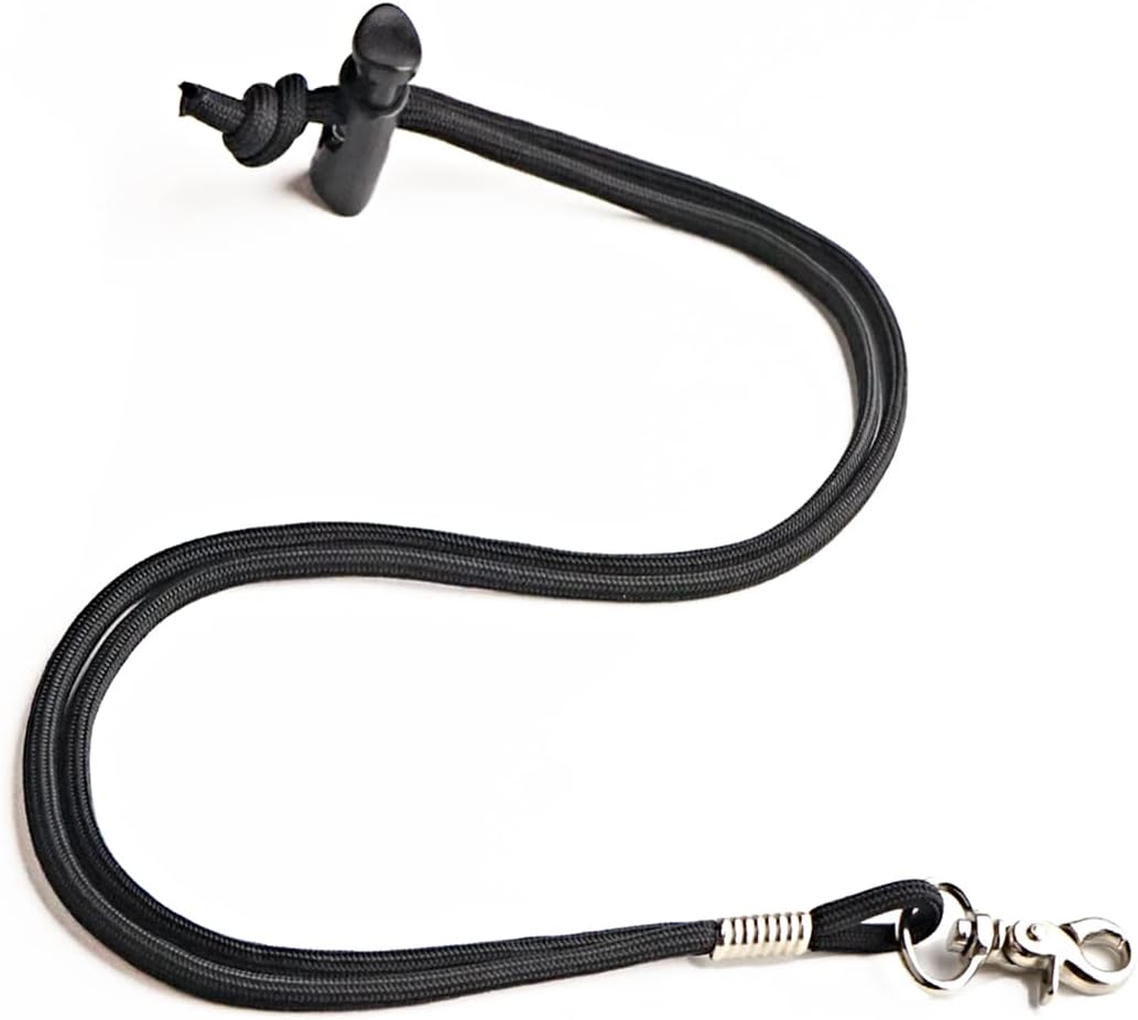 Rough Enough Black Lanyard String Teacher Lanyard with Keychain for Key ID Badge Holder