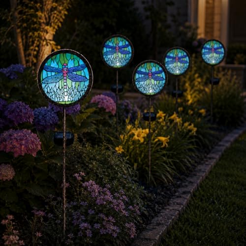 anyperfect Solar Garden Lights Outdoor Waterproof Dragonfly Stake 2Pack - image 8