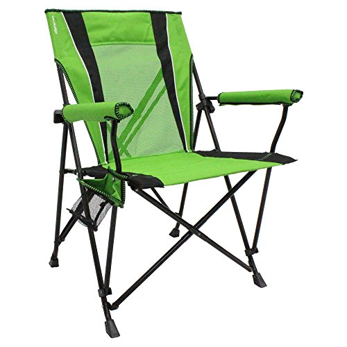 Kijaro Enjoy Versatile Folding Sports, Outdoor Chair & Lawn Chair, Dual Lock Feature, Ireland Green (Hard Arm)