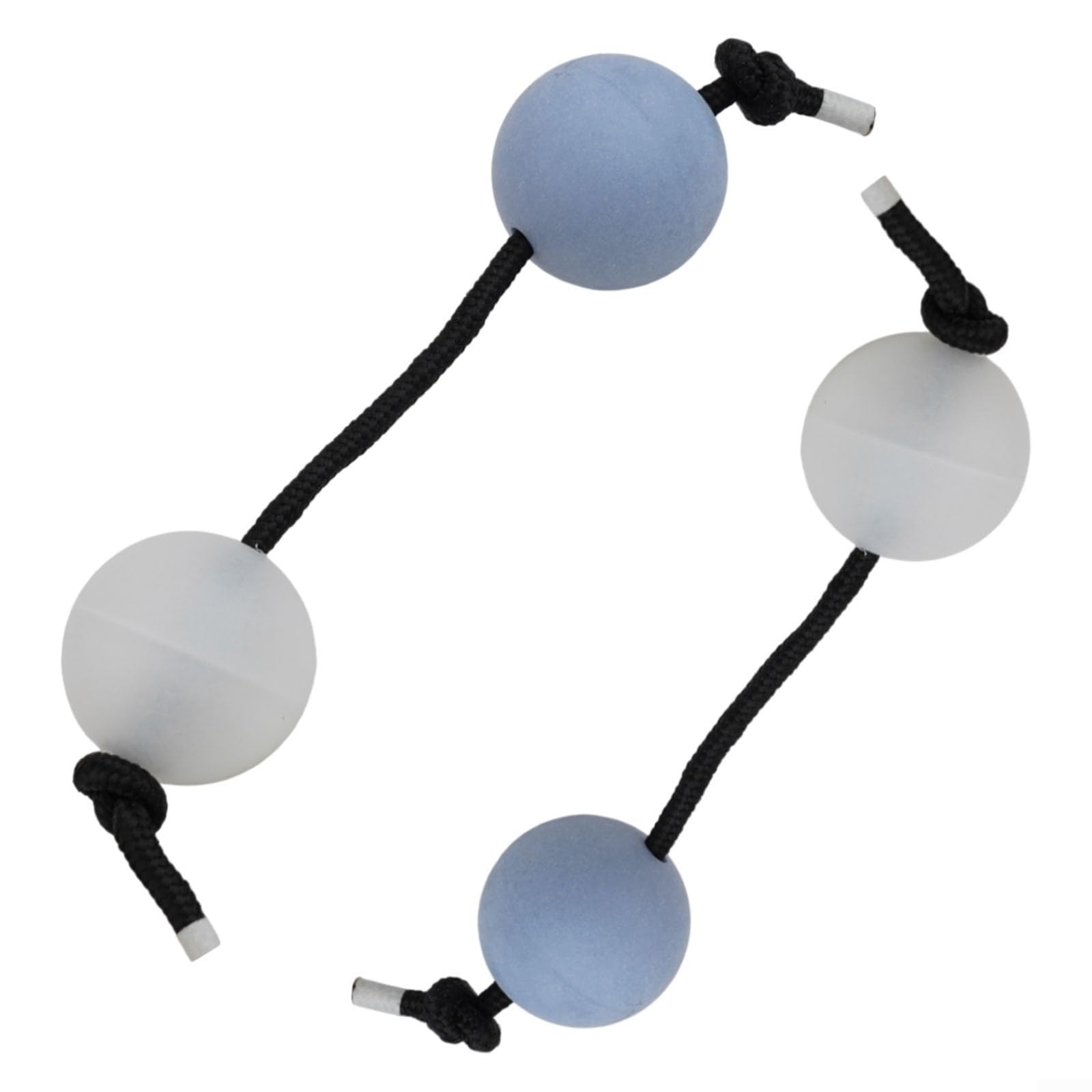 Sand Eggs Asalato Percussion Instrument Lot de 2 shakers africains avec corde pour rythme musique 5 cm Bleu et blanc