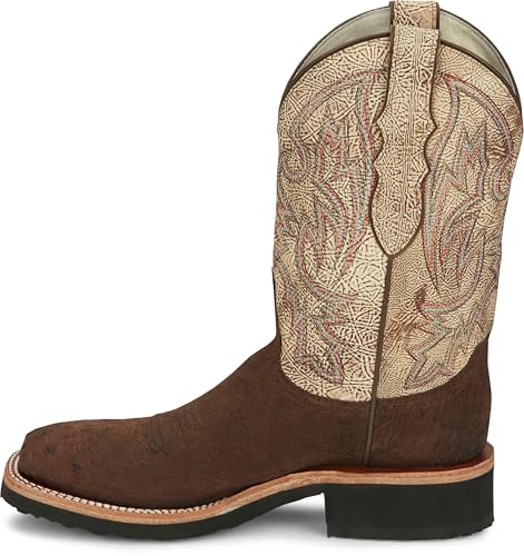 Justin Peppy San Badger Men's Western Cowboy Boots - Genuine Leather, Durable, Comfortable Fit, Perfect for Rodeo and Ranch Wear3