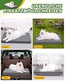 Favodormir Orthopädisches Hundebett Hunde 58x43cm,Abnehmbare Wassericht Kunstleder-Hülle Hundekissen Hundematratze für Hunde,Komfortable & Kühlende Für Innen- Und Außenbereich,Grau