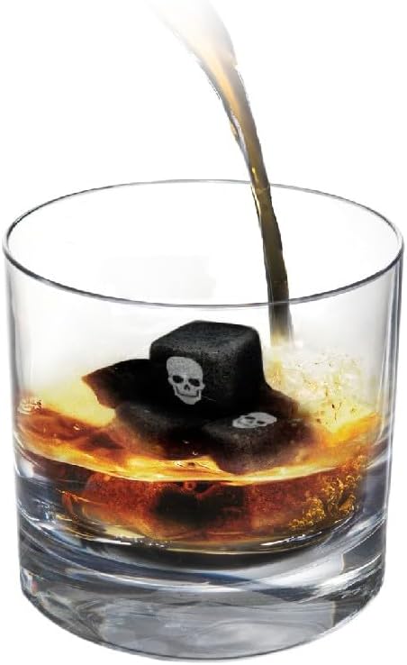 VB VIN BOUQUET FIE 1365 Set of 9 Skull Cubes for Cooling Drinks - Reusable and Undiluted Flavor