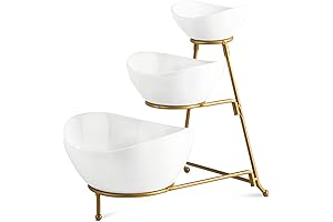 YHOSSEUN 3 Tier Gold Risers for Displaying Food and Beverages