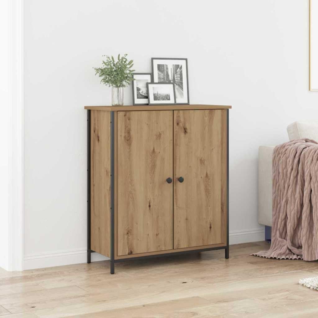 Aparador de madera de roble Artisan 70x30x80 cm moderno para salon