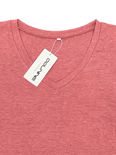 Image of DOLNINE Plus-Size Tops for Women Casual Short Sleeve Color Block T-Shirts | Basic Going Out Tees, Summer Trendy Loose Fit Tunics
