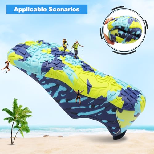 Image of L-RUN Barefoot Water Shoes Women Mens Aqua Sock Athletic Hiking Water Sports Shoes for Swim Beach Pool Sand Diving Walking