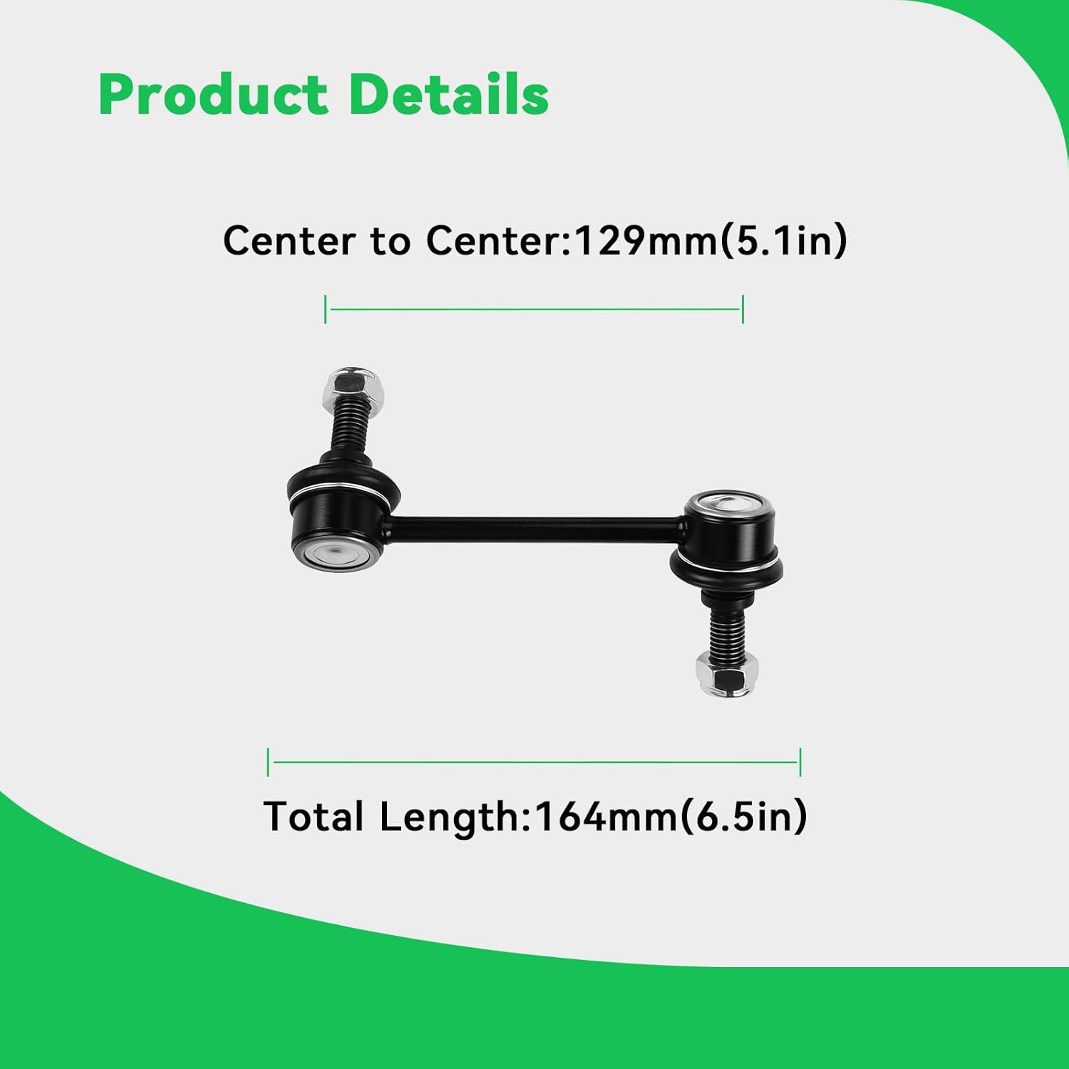 AUQDD K6667 K6668 Rear Sway Bar Stabilizer Link Compatible With 2004-2007 Bu-ick Rainier /02-09 Chevy SSR Trailblazer /02-09 GMC Envoy /03-08 Isuzu Ascender /05-09 Saab 9-7x