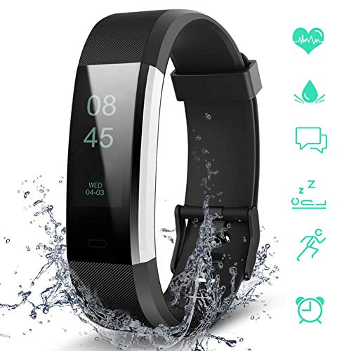 Fitness Tracker, Smart Watch Step Trackers with Heart Rate Monitor, Waterproof Smart Fitness