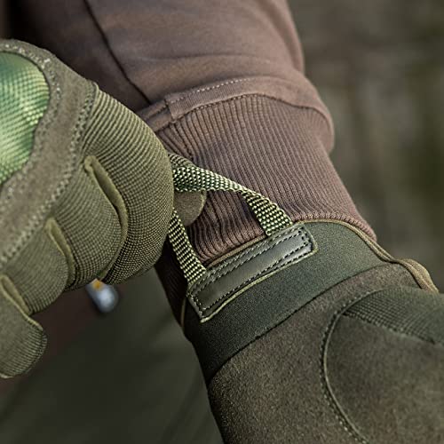 M-Tac Tactical Gloves Mk.3 - Military Full Finger With Hard Pads For Men Airsoft Paintball Hunting (Olive, M) #TOP3