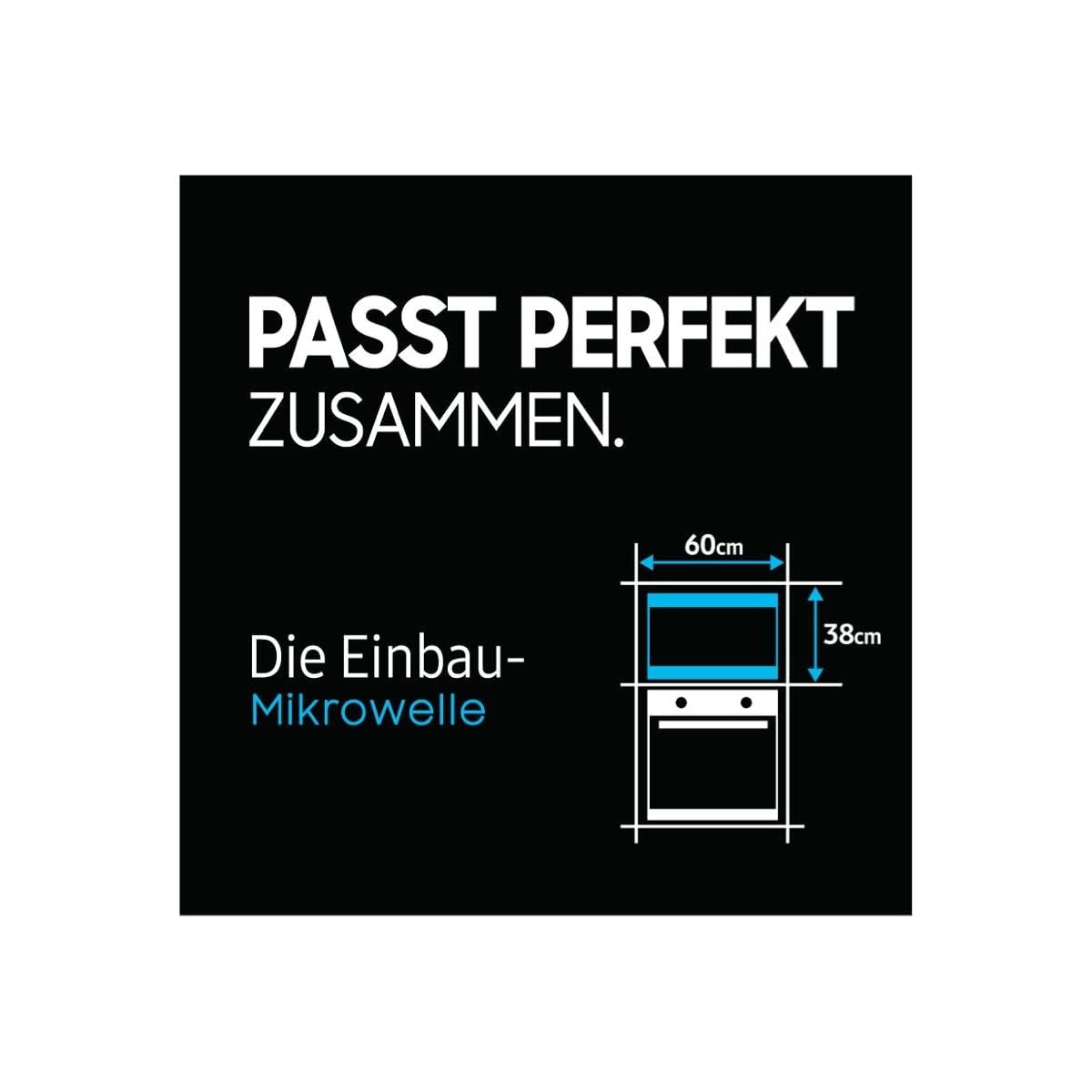 Samsung Solo Einbau-Mikrowelle MS22M8074AT/EG, 22 ℓ, 38 cm Höhe, Feuchtigkeitssensor, Warmhaltefunktion, Edelstahl