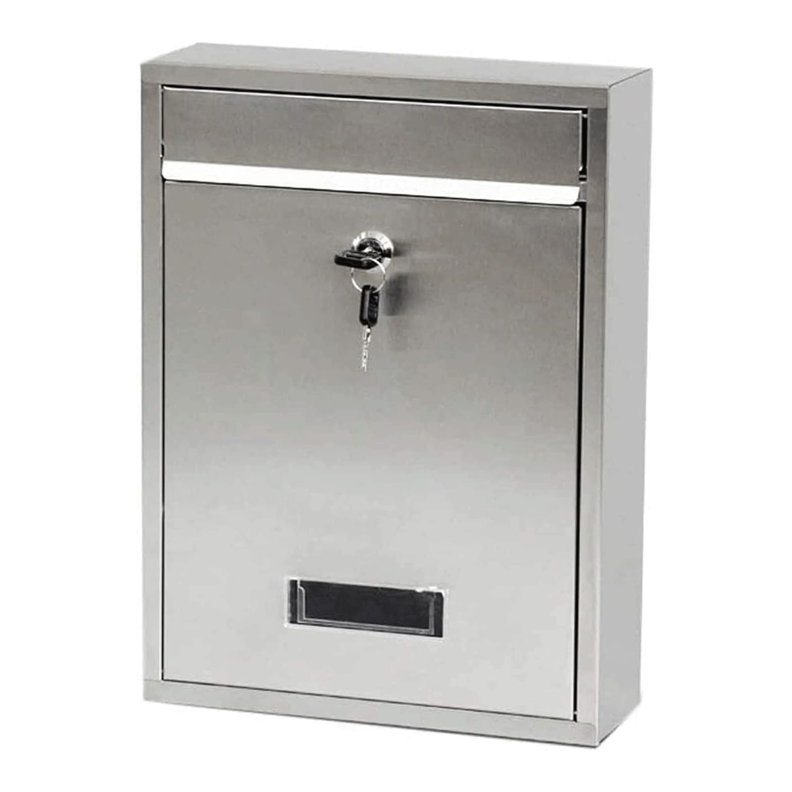 Boîte aux lettres verticale design en inox pour sublimer l'entrée de votre maison moderne