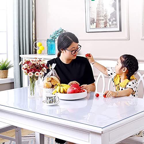 Nappe de protection imperméable épaisse transparente 2mm sur mesure pour table de cuisine