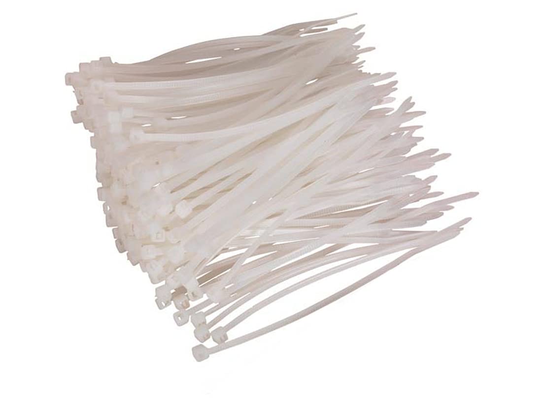 Cable Ties White/Natural Strong Tie Wraps-Zip Ties Nylon Small-Large Sizes 710x9mm Pack of 20