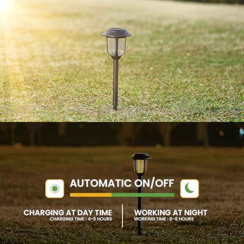 hardoll Solar Light Outdoor Garden Waterproof, Solar Lights for Home Outdoor, Warm White Solar Garden Pathway Lights, Easy DIY Installation, IP44... - Image 6