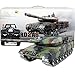 Produktbild KeepDo Ferngesteuerter Panzer Metall, 1:16 Militär RC German Leopard 2A6 Main Battle Tank 2.4GHz RC Panzer Modelle WW2 Kampfpanzer Modelle mit Schussfunktion, Sound, Licht und Raucheffekt