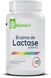 Lactose Enzima Lactase 120 Cápsulas 500mg Bionutri Para Intolerância a Lactose
