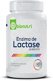 Lactose Enzima Lactase 120 Cápsulas 500mg Bionutri Para Intolerância a Lactose