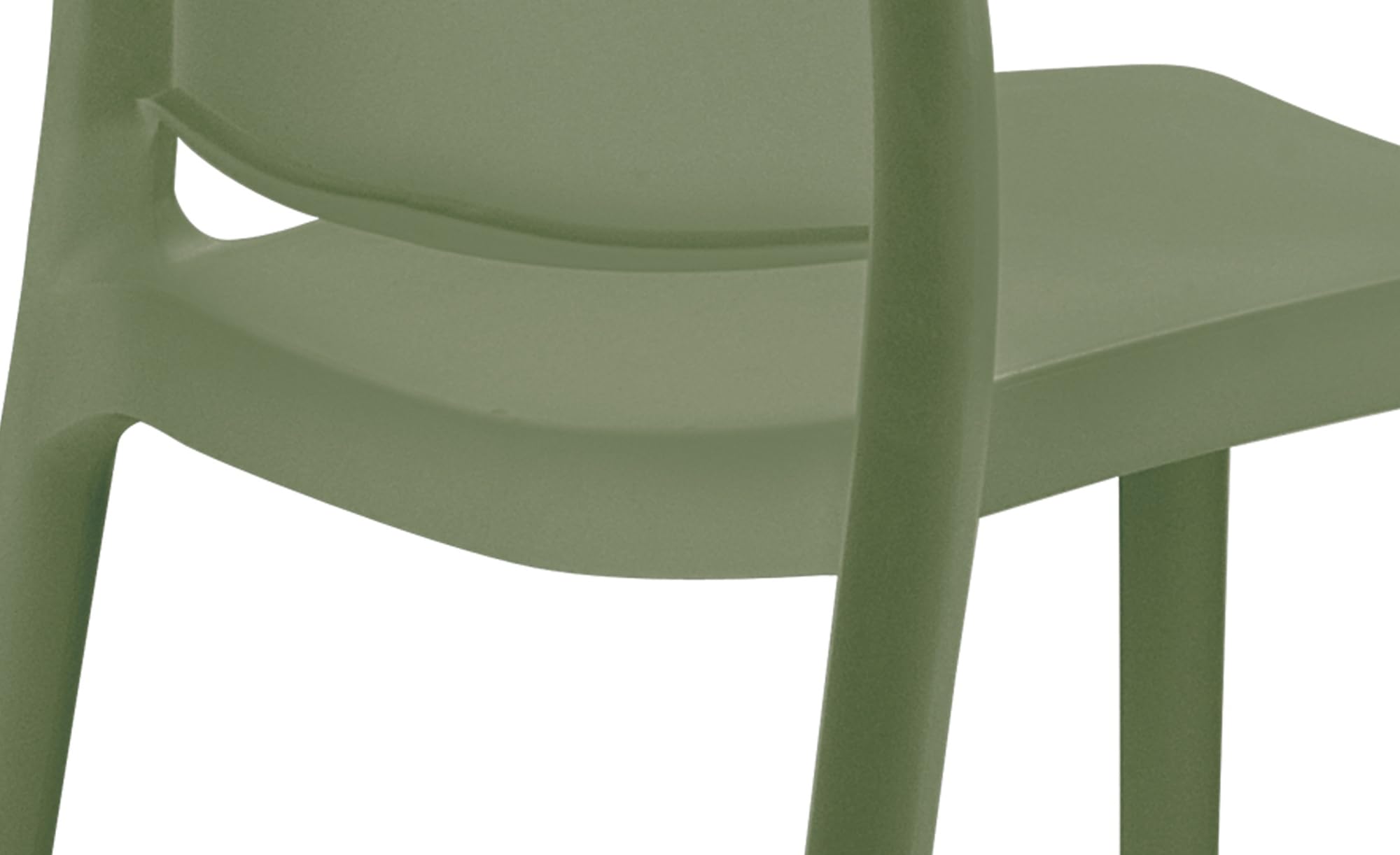 CLP Silla Apilable Maya De Exterior o Interior | Silla De Jardín Resistente A La Intemperie | Silla De Terraza Hecha De Polipropileno Color:Oliva