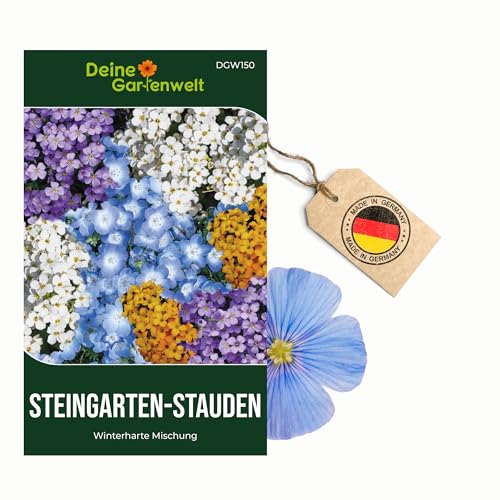 Steingarten-Stauden Winterharte Mischung Samen - Steingartensamen - Blumensamen - Saatgut für 100 Pflanzen