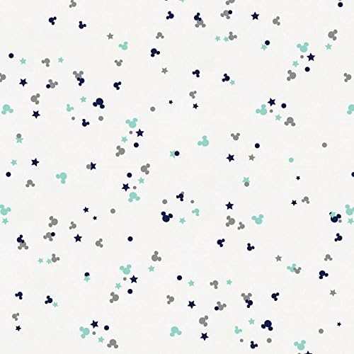 Disney Navy and Mint Mickey Confetti Fabric