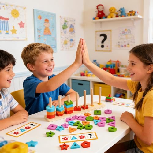 Dajiopao Sortierspielzeug | Farben-Lernspiel mit Regenbogenringen,Sortier & Stapelspielzeug für Vorschulkinder,für Kinder, Mädchen, Vorschule, Klassenzimmer, Spielzimmer, Zuhause, Party, Geburtstag