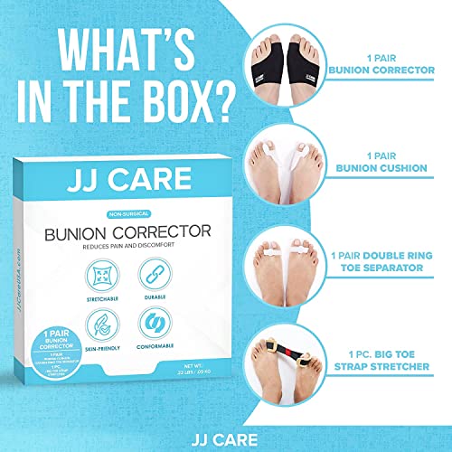 Jj Care Bunion Corrector For Women Big Toe - Bunion Corrector For Men - Big Toe Splint & Bunion Crank - Hallux Valgus Corrector Bunion Splint - Toe Corrector For Women & Men #TOP5