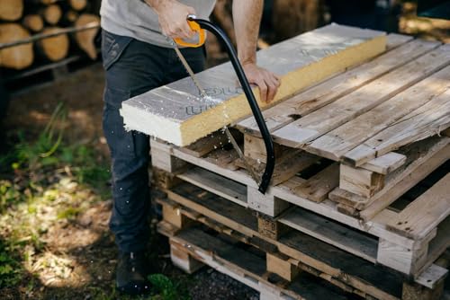 Fiskars Bügelsäge mit feststehendem Blatt für feuchtes Holz, Länge: 62 cm (21 Zoll), Inklusive Sägeblattschutz, Hochwertiger Stahl, Schwarz/Orange, SW30, 1001621