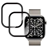 KPNS 日本旭硝子素材採用 Apple Watch series 11（2025）42mm / アップルウォッチ 10（2024）42mm 用 (2枚)ガラスフィルム全面 保護フィルム 強化ガラス フィルム