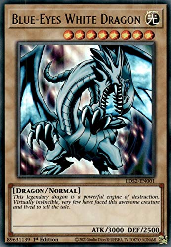 Amazon.com: Blue-Eyes White Dragon - LDS2-EN001 - Ultra Rare - 1st