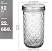 VERONES Wide Mouth Mason Jars 22oz, 12 Pack 22 oz Wide Mouth Mason Jars with Lids and Bands, Ideal for Jam, Honey, Wedding Favors, Shower Favors