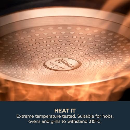 Ninja ZEROSTICK Ceramic Pro 3-Piece Pan Set, Scratch Resistant, Made PTFE-Free, All Hob Compatible, Black CW33000UK - Image 4