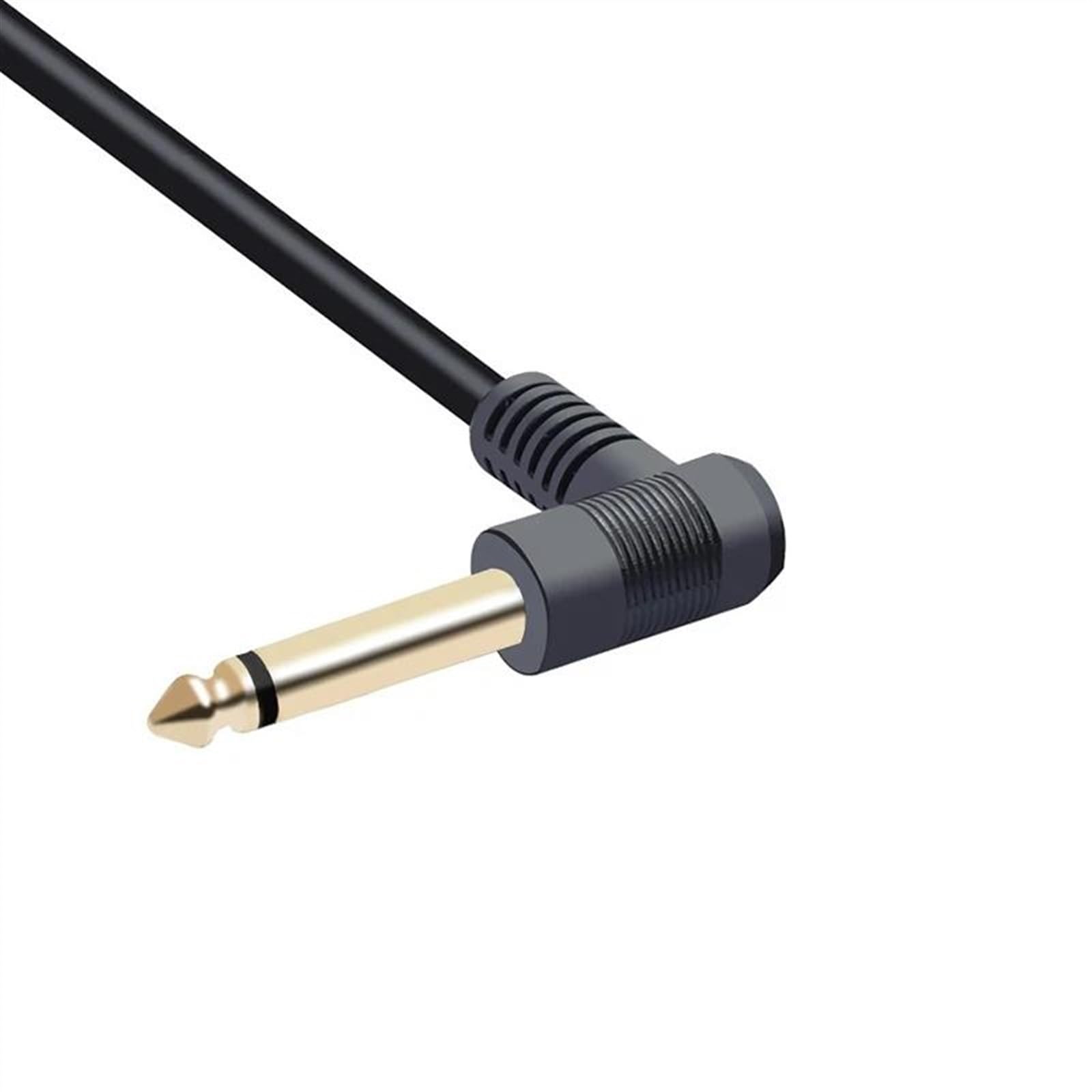 Cable De Audio De Guitarra Varón de ángulo recto de 90 grados 6.35m m al cable de de extensión hembra 1/4" cable estéreo de Jack mono (Color : 3/4, Size : 300cm)
