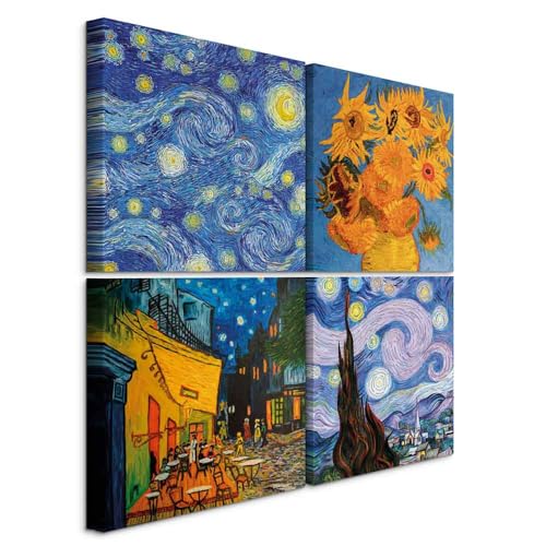 murando Set Quadri Fonoassorbenti van Gogh 40x40 cm