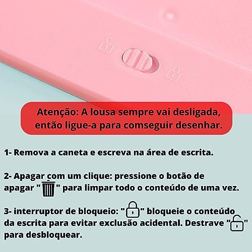 Lousa Mágica Infantil Tela LCD Para Desenhar e Brincar 8,5 Polegadas Educativo E Interativo Para Cri