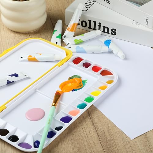 Image of Mr. Pen- Airtight Watercolor Palette with Lid, 18 Wells & 2 Mixing Areas | Lightweight Sealing Paint Palette for Travel, Painting, Watercolor Mixing, Art Class and Studio Use