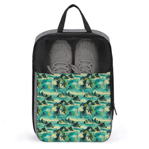 Sac à chaussures de golf et de voyage imprimé hawaïen pour homme et femme