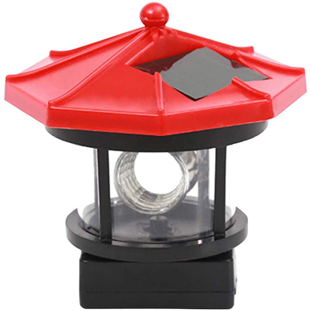 Solar Lighthouse, LED Beacon Rotating Garden Lights Solar Powered Lighthouse Rotating LED Garden Light House Decor for Lawn Patio Yard Landscape Lighting Decorative (Assorted Color)
