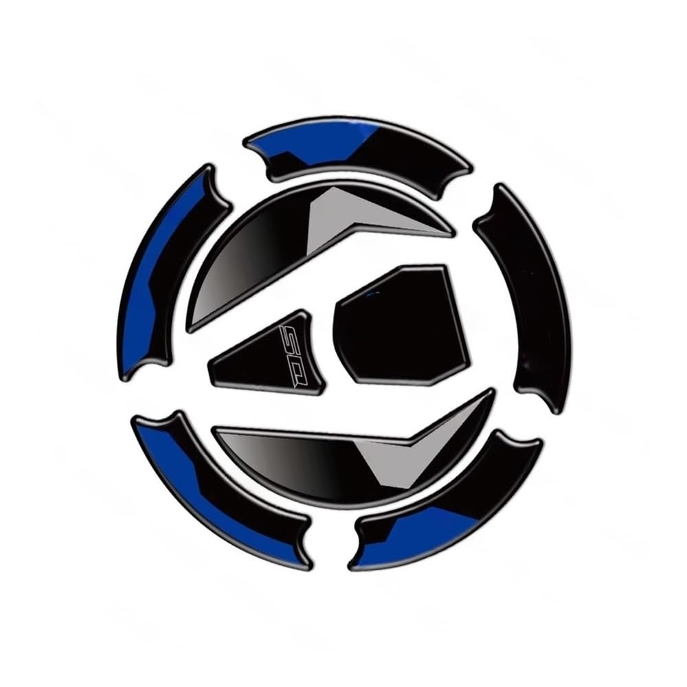 Tank Stickers 3D Motorcycle Fuel Tank Cap Sticker Decal for DS525X for DS900X for 525DSX for 900DSX for DSX525 for DSX900(Blue)