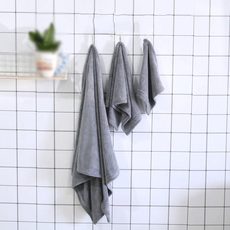 Serviettes de bain en velours corail avec bord verrouillé de qualité supérieure - 4