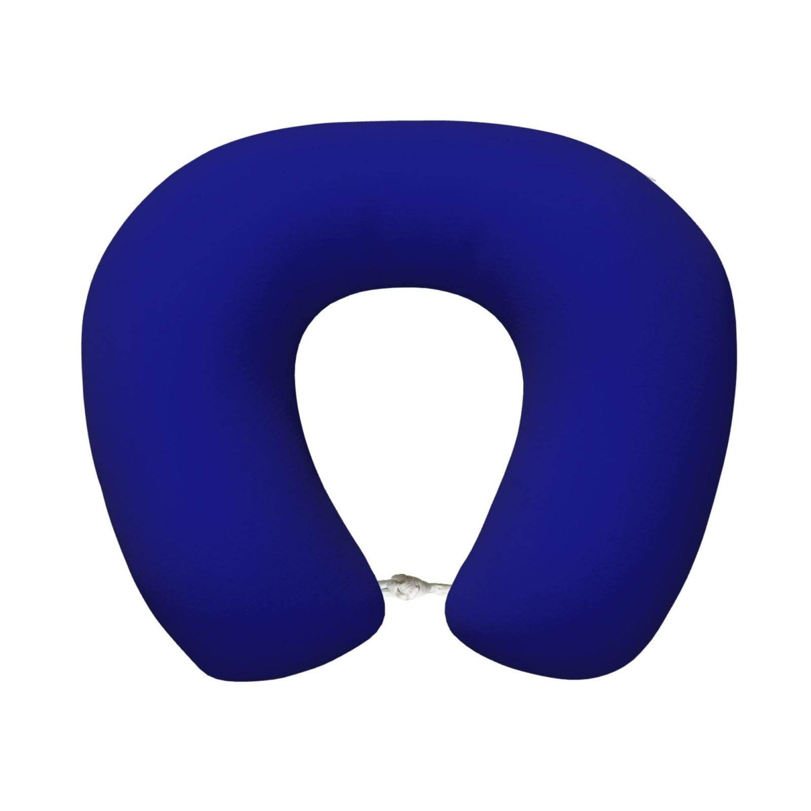 XingFox Navy Print Travel Pillow Memory Foam, Portable Neck Pillow for Airplane, Car and Office
