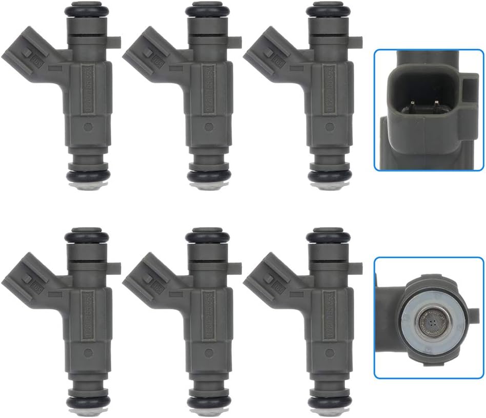 SCITOO Fuel Injectors Automotive Engine 4 Holes 6Pcs Replacement For Jaguar For S-Type 2000-2008,For Lincoln For LS 2000-2003