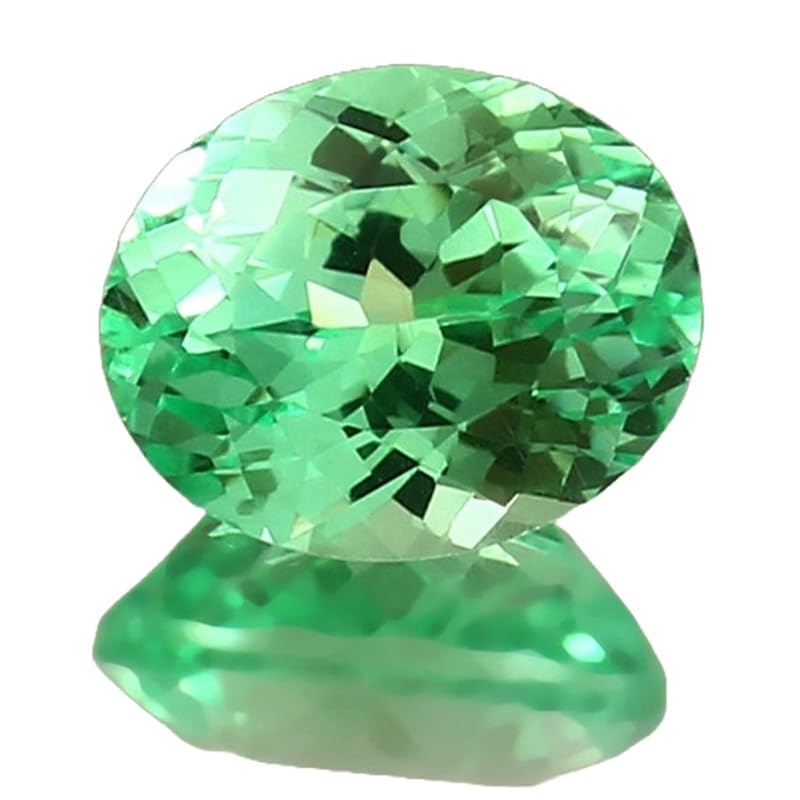 Saphir vert de forme ovale pour créer votre bague personnalisée en atelier